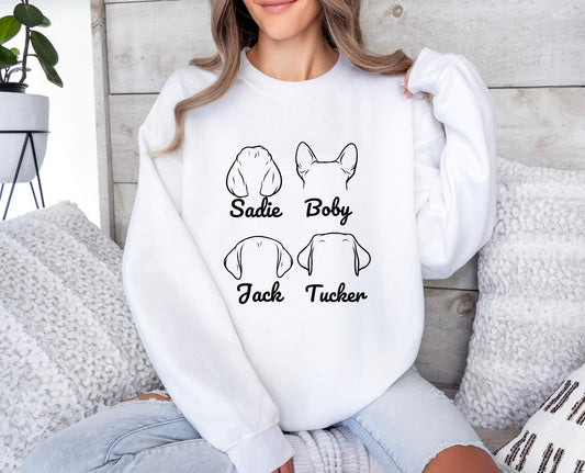 Golden Retriever outline sweatshirt with customized name, your Golden always with you! 